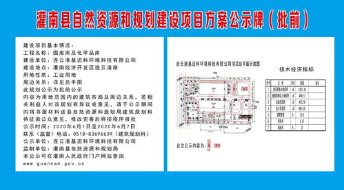連云港基邁科環境科技固廢庫及化學品庫建設項目方案公示牌 批前